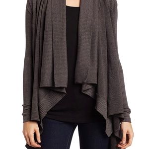 Splendid Sherpa Fleece Wrap Drapey Cardigan - Size XS, Brown
